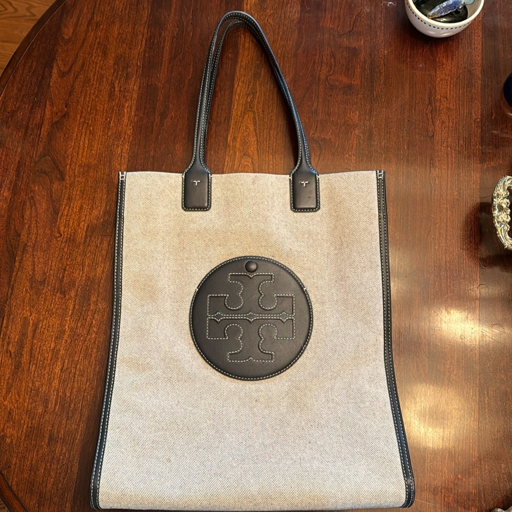 Tory Burch Perry Canvas Triple Compartment Tote